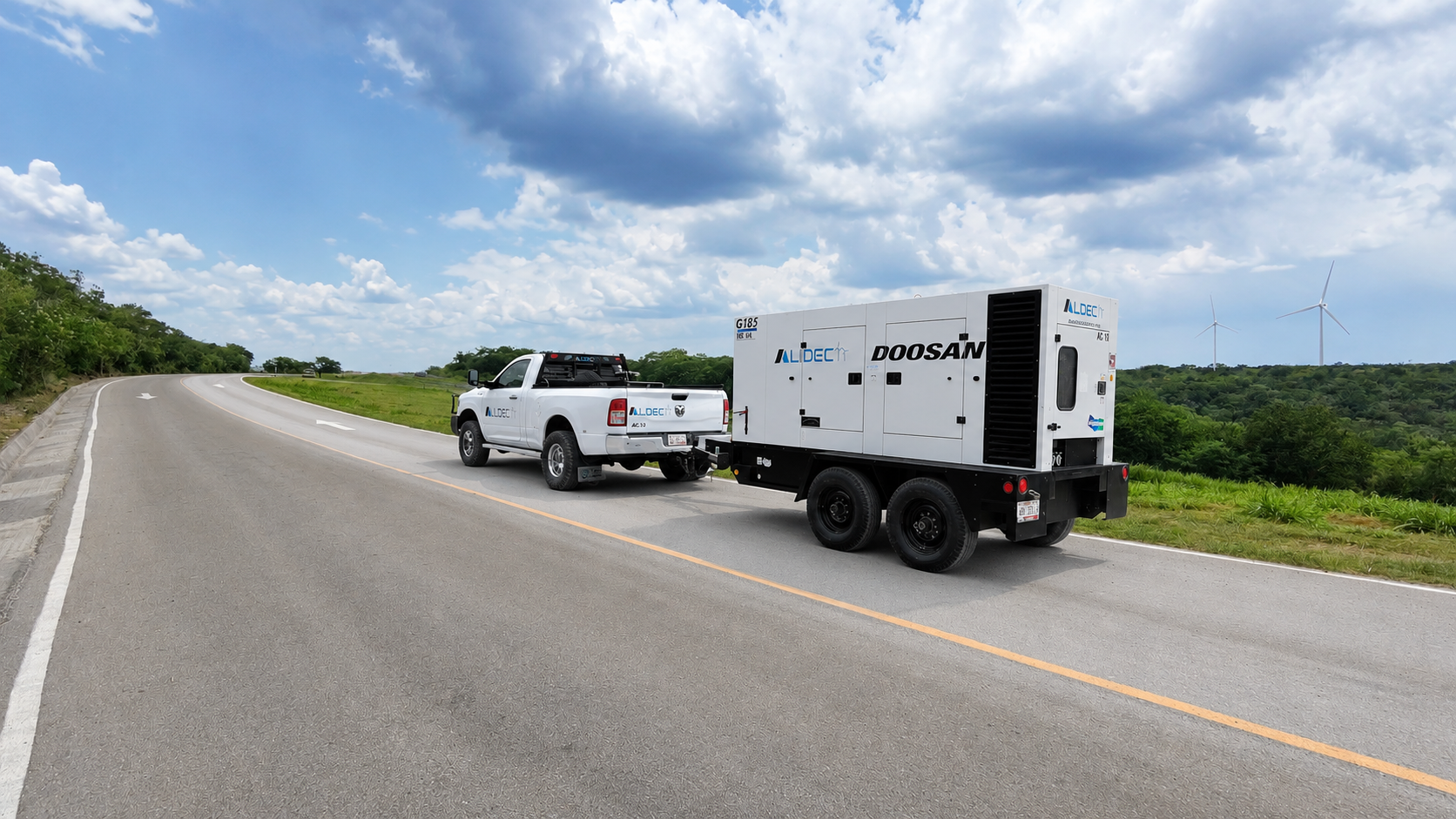 Camioneta remolque generador